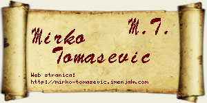 Mirko Tomašević vizit kartica